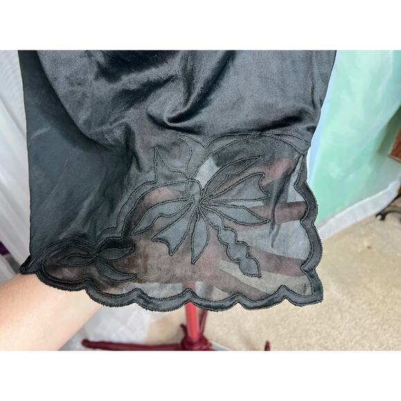 half slip skirt black slip 1950s - Picture 5 of 9